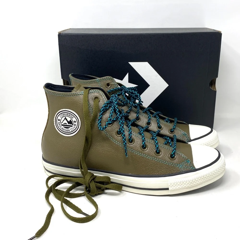 Converse Chuck Taylor All Star High Top Green Olive WomenLeather Sneakers165957C_8